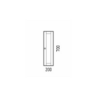 Шкаф Corozo Техас 20 SD-00000328, 20 см, подвесной, белый