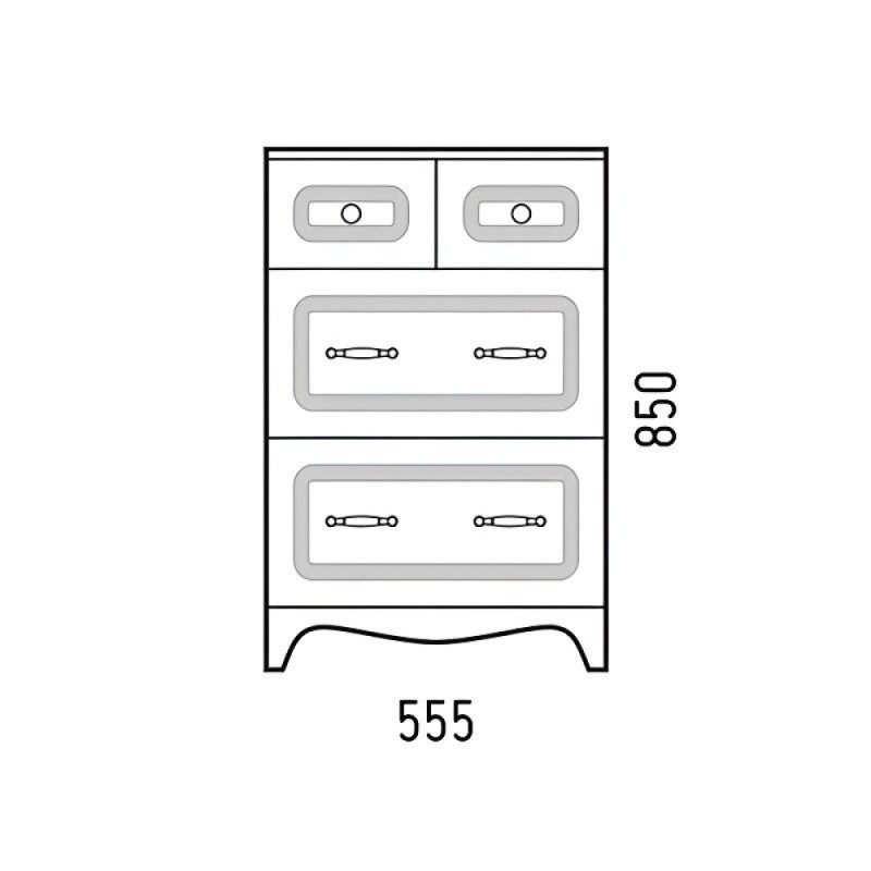 Комод Corozo Классика 55 SD-00000329, 55 см, напольный, белый