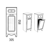 Комод Corozo Классика 30 SD-00000336, 30 см, напольнй, белый