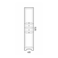 Шкаф-пенал Corozo Техас 40 SD-00000340, 40 см, напольный, белый