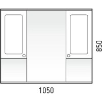 Зеркальный шкаф Corozo Прованс 105/С SD-00000469, 105 см, подвесной, белый