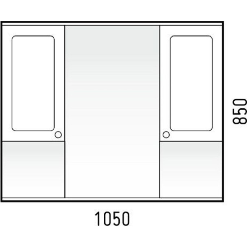 Зеркальный шкаф Corozo Прованс 105/С SD-00000469, 105 см, подвесной, белый