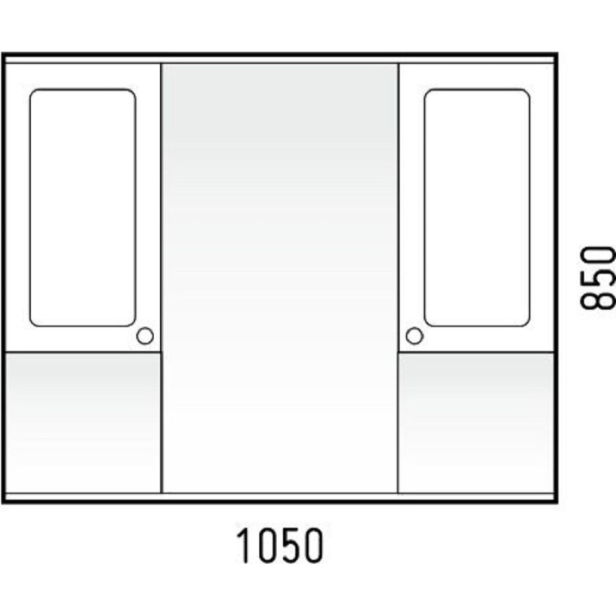 Зеркальный шкаф Corozo Прованс 105/С SD-00000469, 105 см, подвесной, белый