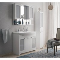 Зеркальный шкаф Corozo Прованс 105/С SD-00000469, 105 см, подвесной, белый