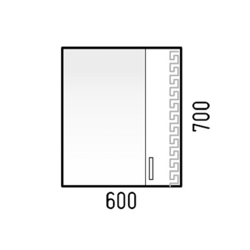 Зеркальный шкаф Corozo Олимп 60, 60 х 70 см, подвесной, SD-00000653