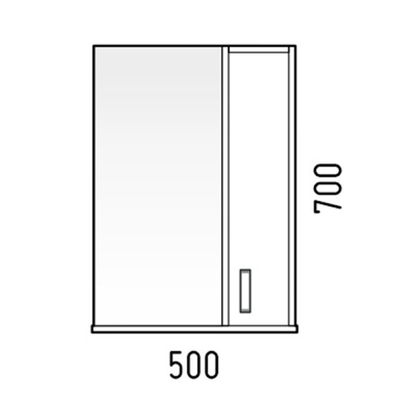 Зеркало-шкаф Corozo Колор SD-00000683 50 белый