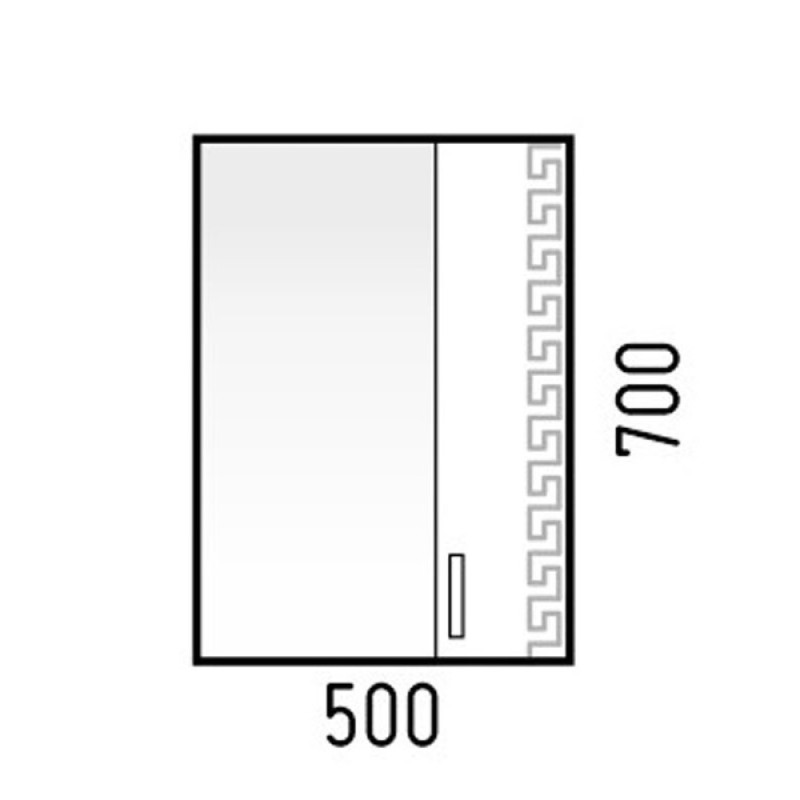 Зеркальный шкаф Corozo Олимп 50, без подсветки, белый, SD-00000695