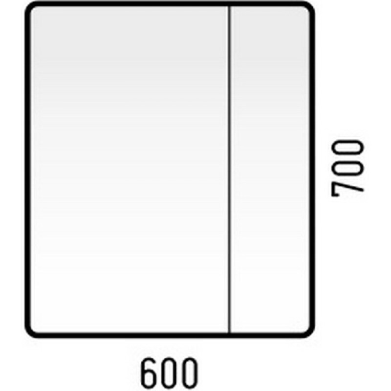 Зеркалоьный шкаф Corozo Монро 60 SD-00000724, цвет белый