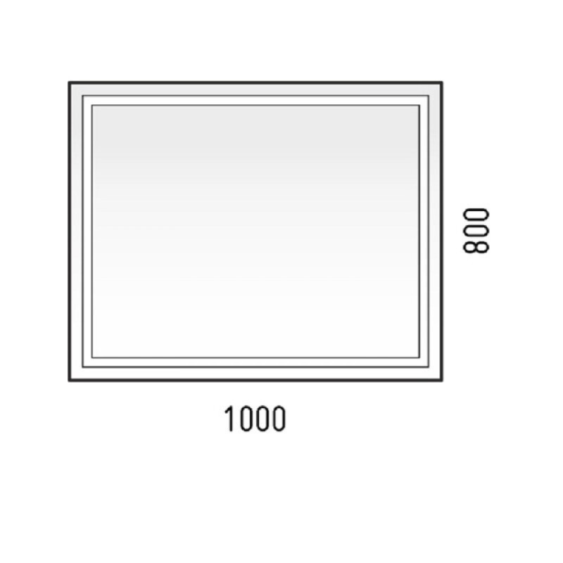 Зеркало Corozo Барго 100 х 80 см, с LED-подсветкой и сенсором, SD-00000804