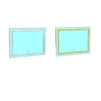 Зеркало Corozo Барго 100 х 80 см, с LED-подсветкой и сенсором, SD-00000804