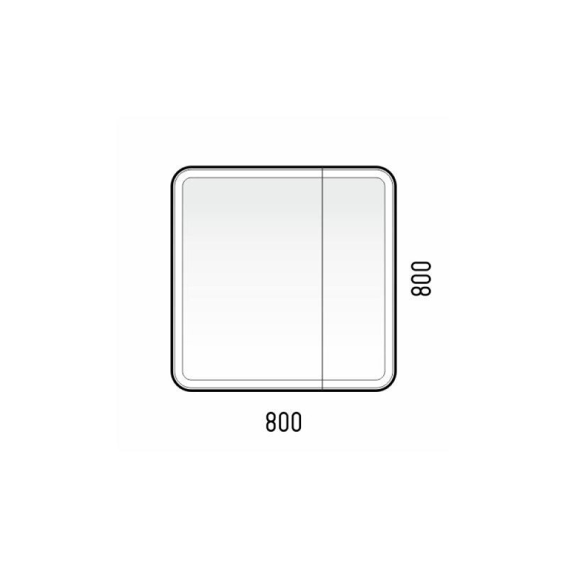 Зеркальный шкаф Corozo Алабама 80/C, c LED-подсветкой, корпус белый, SD-00000902