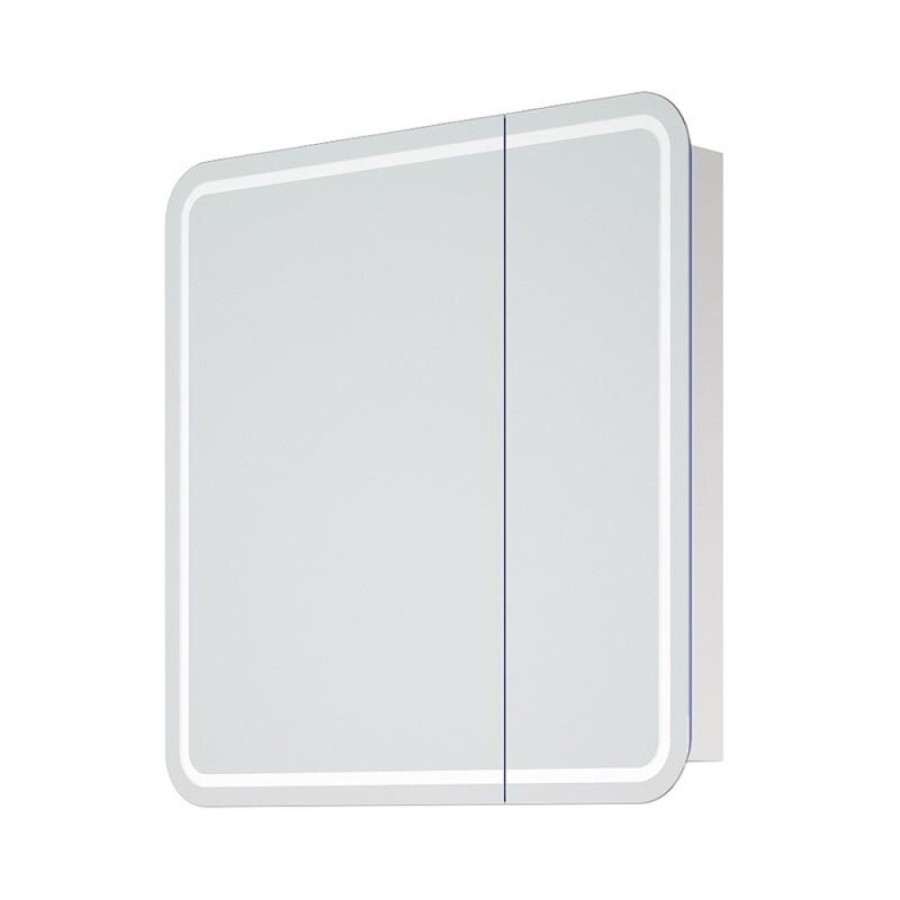 Зеркальный шкаф Corozo Алабама 80/C, c LED-подсветкой, корпус белый, SD-00000902