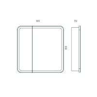 Зеркальный шкаф Corozo Алабама 80/C, c LED-подсветкой, корпус белый, SD-00000902