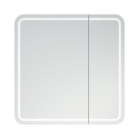 Зеркальный шкаф Corozo Алабама 80/C, c LED-подсветкой, корпус белый, SD-00000902