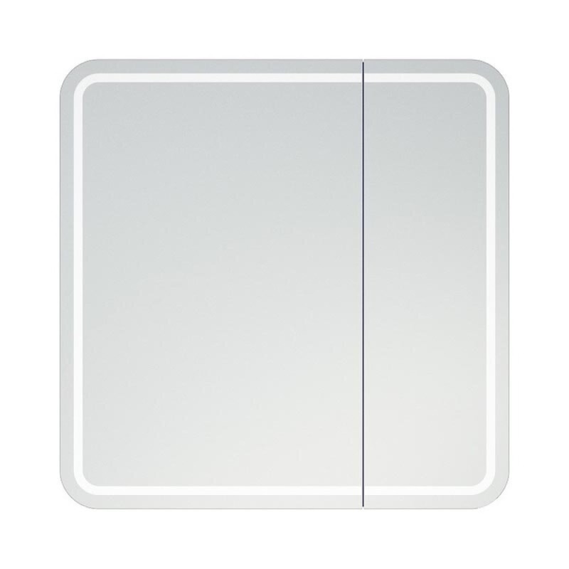 Зеркальный шкаф Corozo Алабама 80/C, c LED-подсветкой, корпус белый, SD-00000902