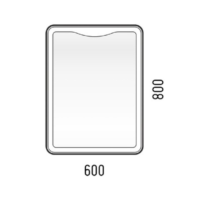 Зеркало Corozo Орли с LED-подсветкой, сенсор, 60 х 80 см, подвесное, SD-00000919