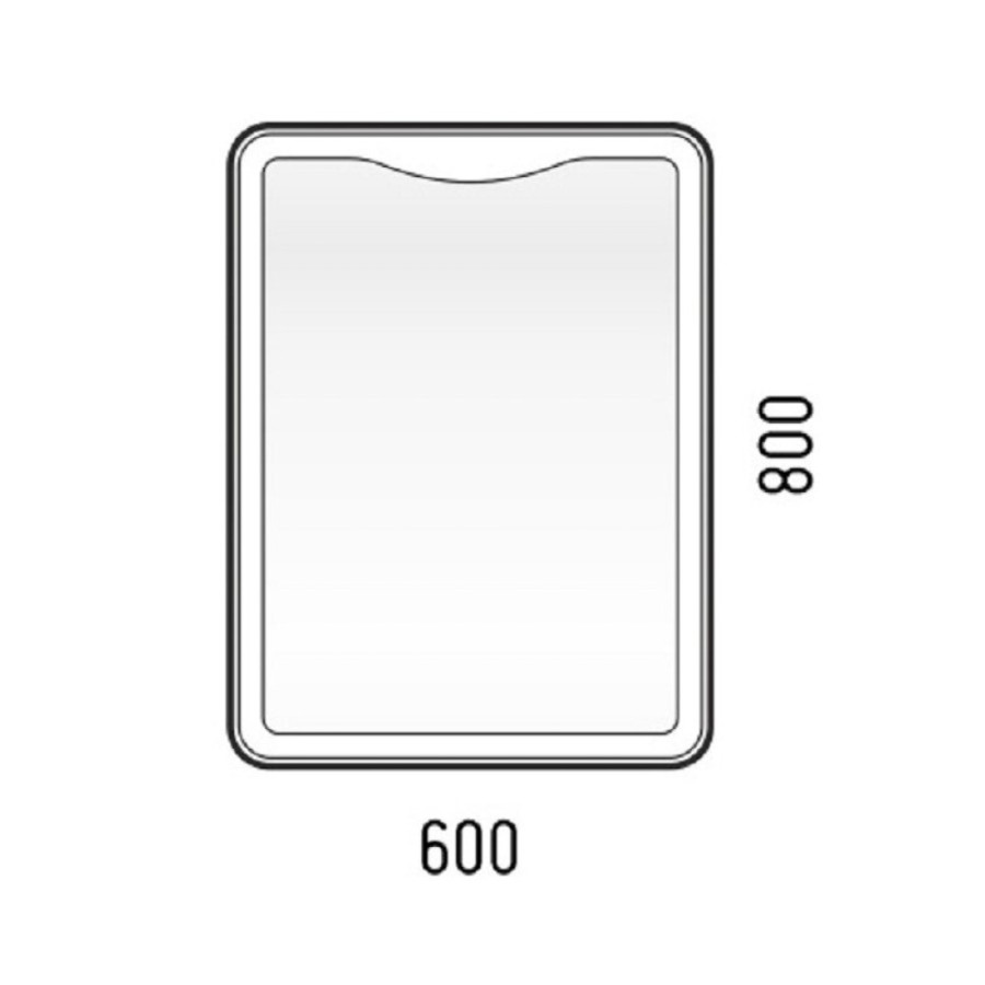Зеркало Corozo Орли с LED-подсветкой, сенсор, 60 х 80 см, подвесное, SD-00000919