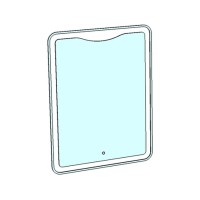 Зеркало Corozo Орли с LED-подсветкой, сенсор, 60 х 80 см, подвесное, SD-00000919
