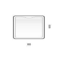Зеркало Corozo Орли с LED-подсветкой, сенсор, 80 х 60 см, подвесное, SD-00000920