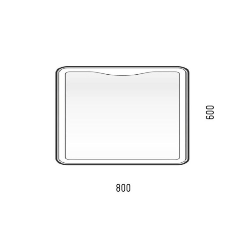 Зеркало Corozo Орли с LED-подсветкой, сенсор, 80 х 60 см, подвесное, SD-00000920