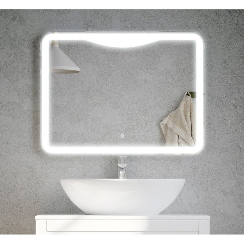 Зеркало Corozo Орли с LED-подсветкой, сенсор, 80 х 60 см, подвесное, SD-00000920