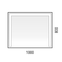 Зеркало Corozo Алано с LED-подсветкой, сенсор, 100 х 80 см, подвесное, белое, SD-00001023