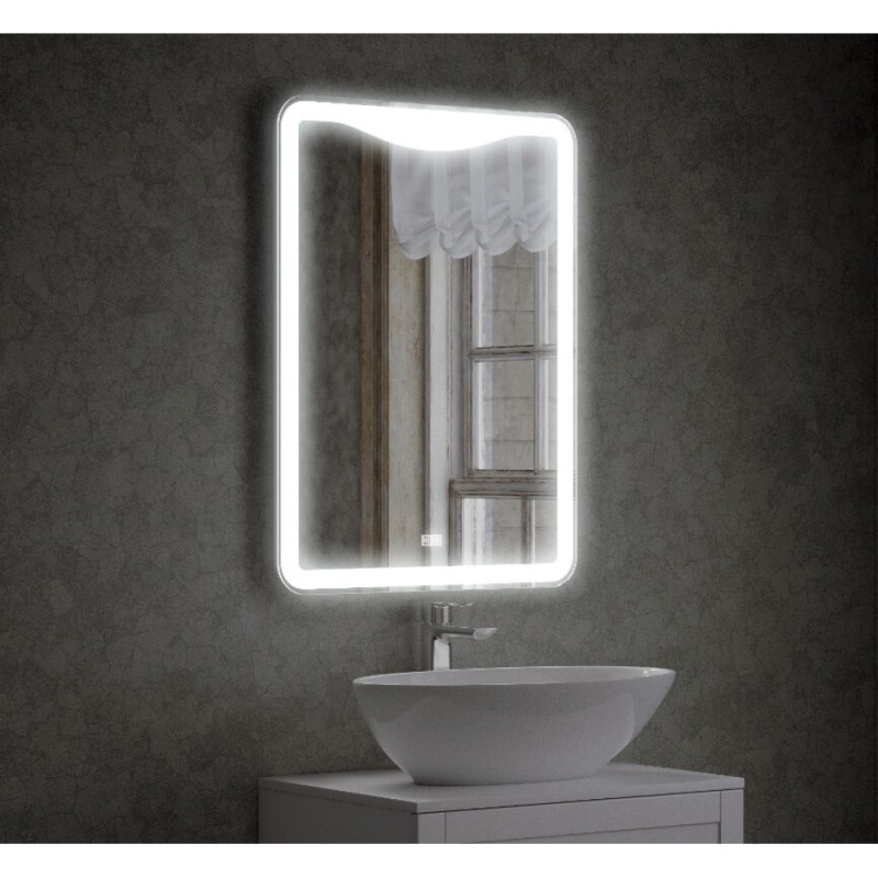 Зеркало Corozo Орли с LED-подсветкой, сенсор, 60 х 80 см, подвесное, SD-00001115
