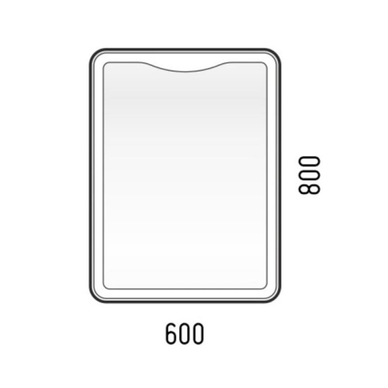Зеркало Corozo Орли с LED-подсветкой, сенсор, 60 х 80 см, подвесное, SD-00001115