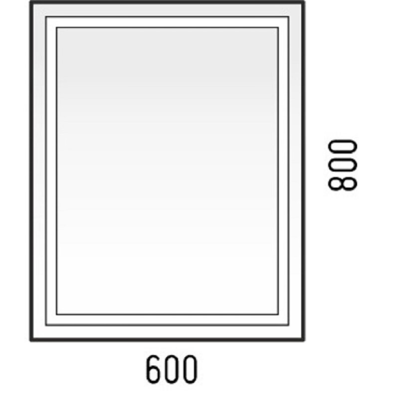 Зеркало Corozo Барго 60 х 80 см, с LED-подсветкой и сенсором, SD-00001116