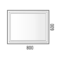 Зеркало Corozo Барго 80 х 60 см, с LED-подсветкой и сенсором, SD-00001117