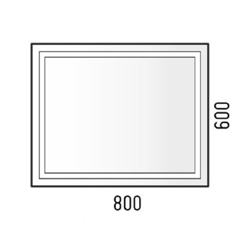 Зеркало Corozo Барго 80 х 60 см, с LED-подсветкой и сенсором, SD-00001117