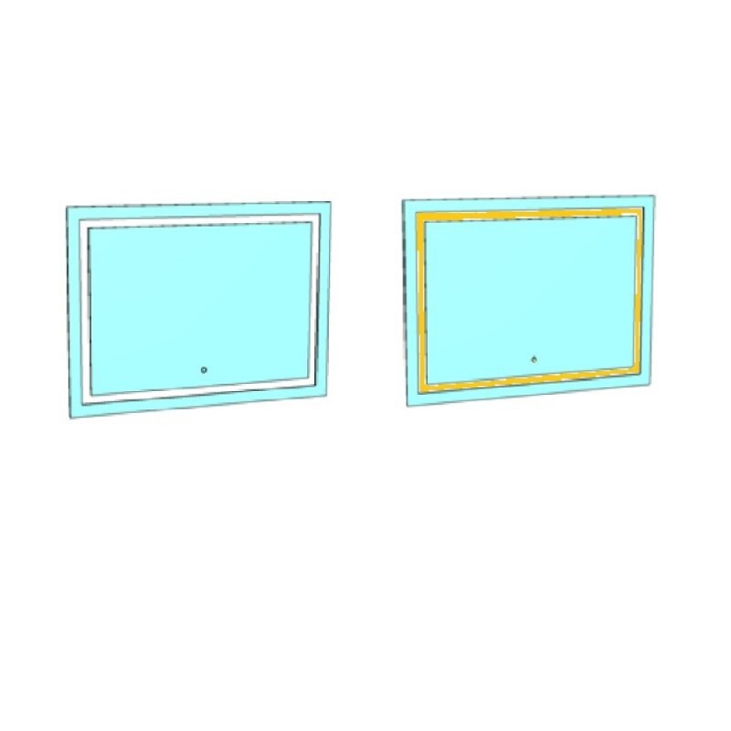 Зеркало Corozo Барго 100 х 80 см, LED-подсветка, часы, сенсор, SD-00001187