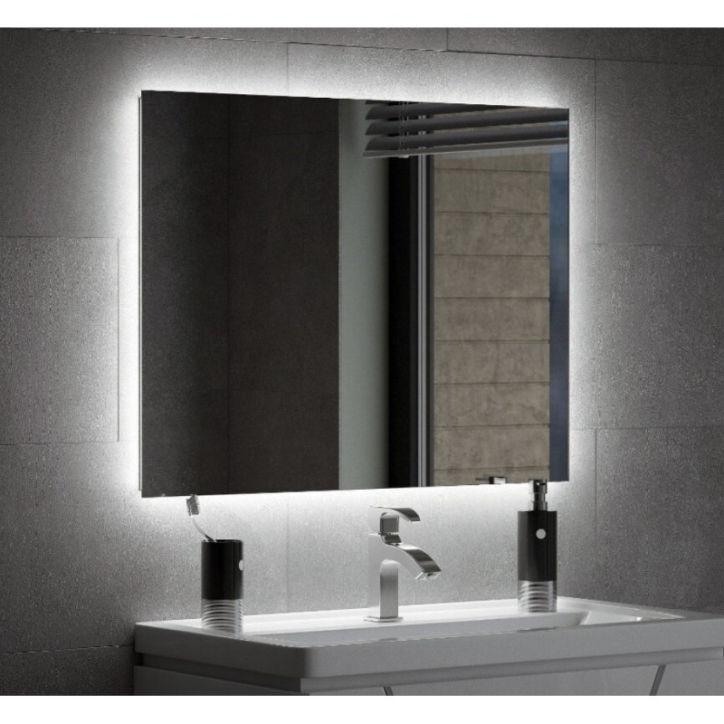 Зеркало Corozo Фоссо с LED-подсветкой, сенсор, 80 х 60 см, подвесное, SD-00001188