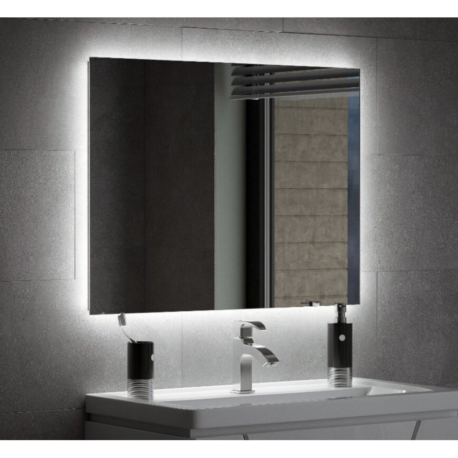 Зеркало Corozo Фоссо с LED-подсветкой, сенсор, 80 х 60 см, подвесное, SD-00001188