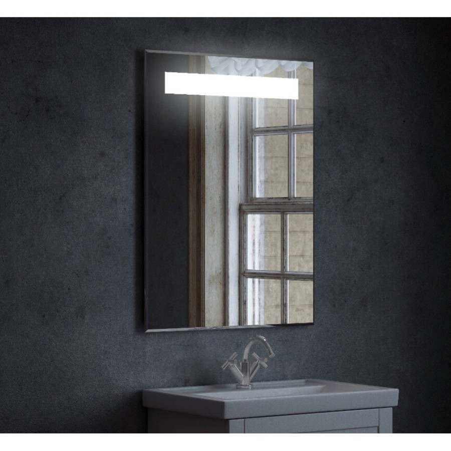 Зеркало Corozo Альпина, 50 см, LED-подсветка, подвесное, цвет белый, SD-00001189