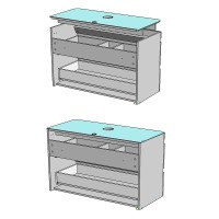 Столешница Corozo Алабама 100 М SD-00001235, 100 см, стекло, белая