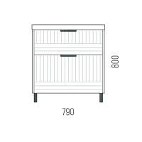 Тумба для раковины Corozo Терра 80, люкс матовый графит, SD-00001323