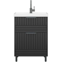 Тумба для раковины Corozo Терра 60, люкс матовый графит, SD-00001324