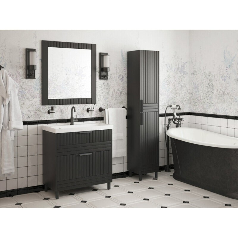 Зеркало Corozo Терра SD-00001327 80, люкс матовый графит