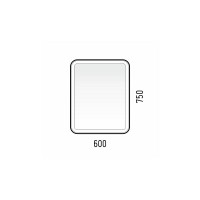 Зеркальный шкаф Corozo Алабама 60/C, c LED-подсветкой, корпус белый, SD-00001388