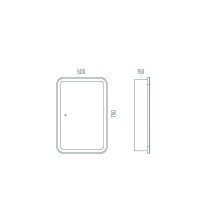 Зеркальный шкаф Corozo Алабама 50/C, c LED-подсветкой, корпус белый, SD-00001389