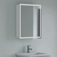Зеркальный шкаф Corozo Толедо 50/C, c LED-подсветкой, корпус белый, SD-00001391