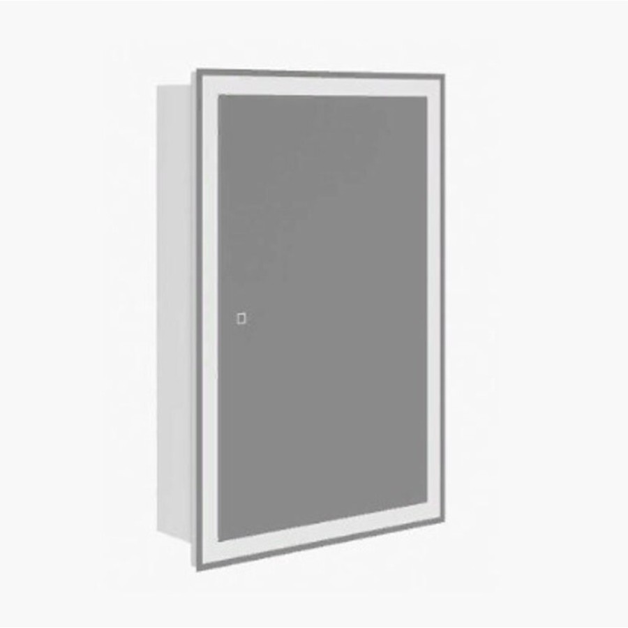 Зеркальный шкаф Corozo Толедо 60/C, c LED-подсветкой, корпус белый, SD-00001392