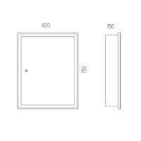 Зеркальный шкаф Corozo Толедо 60/C, c LED-подсветкой, корпус белый, SD-00001392