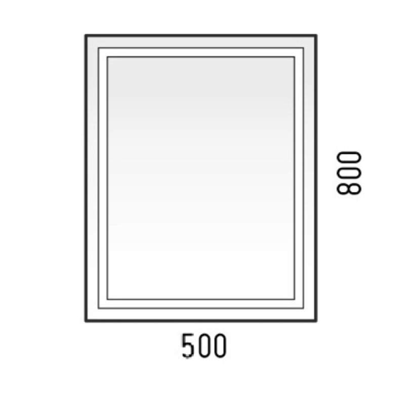 Зеркало Corozo Барго SD-00001411, 50 см, с подсветкой, сенсор, цвет белый