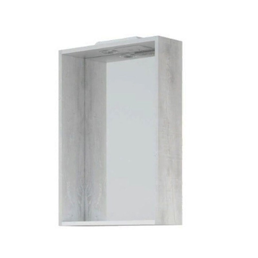 Зеркало Corozo Орегон 50/С, с подсветкой, с полкой, пайн, SD-00001435