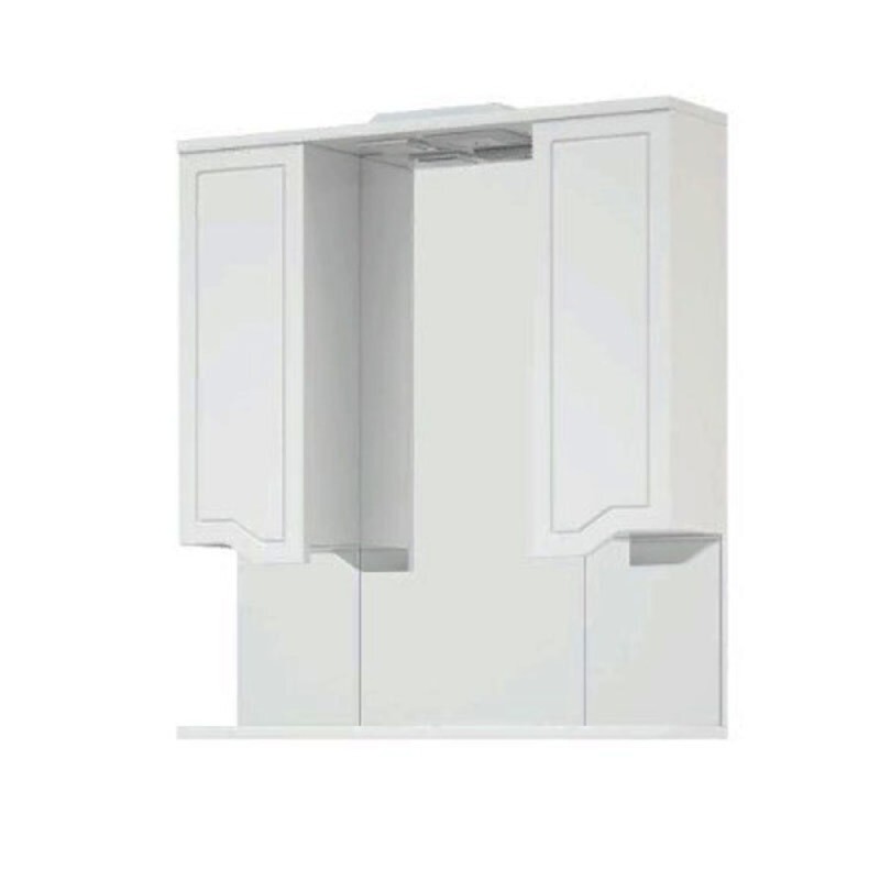 Зеркальный шкаф Corozo Мирра 75/С, c подсветкой, белый, SD-00001516