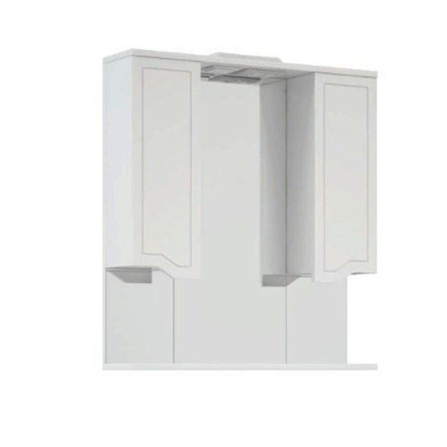 Зеркальный шкаф Corozo Мирра 75/С, c подсветкой, белый, SD-00001516