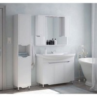 Зеркальный шкаф Corozo Мирра 105/С, c подсветкой, белый, SD-00001545