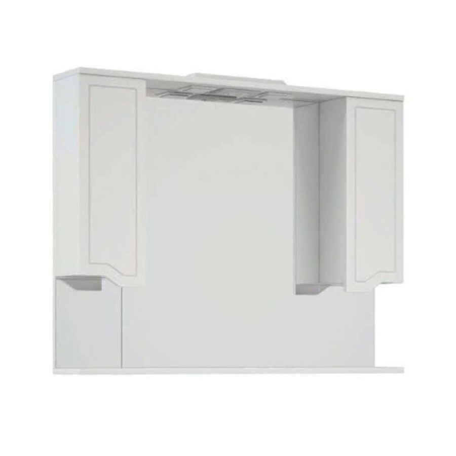 Зеркальный шкаф Corozo Мирра 105/С, c подсветкой, белый, SD-00001545